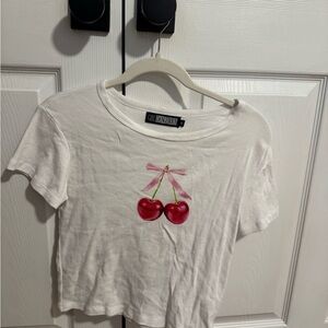 Sweet Cherry Graphic Crop Top